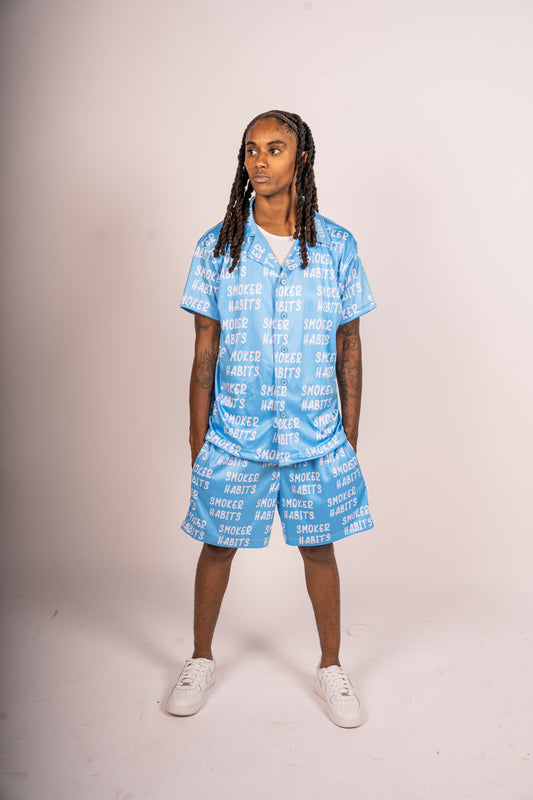 SH Deep Print Vacay Set // Sky Blue