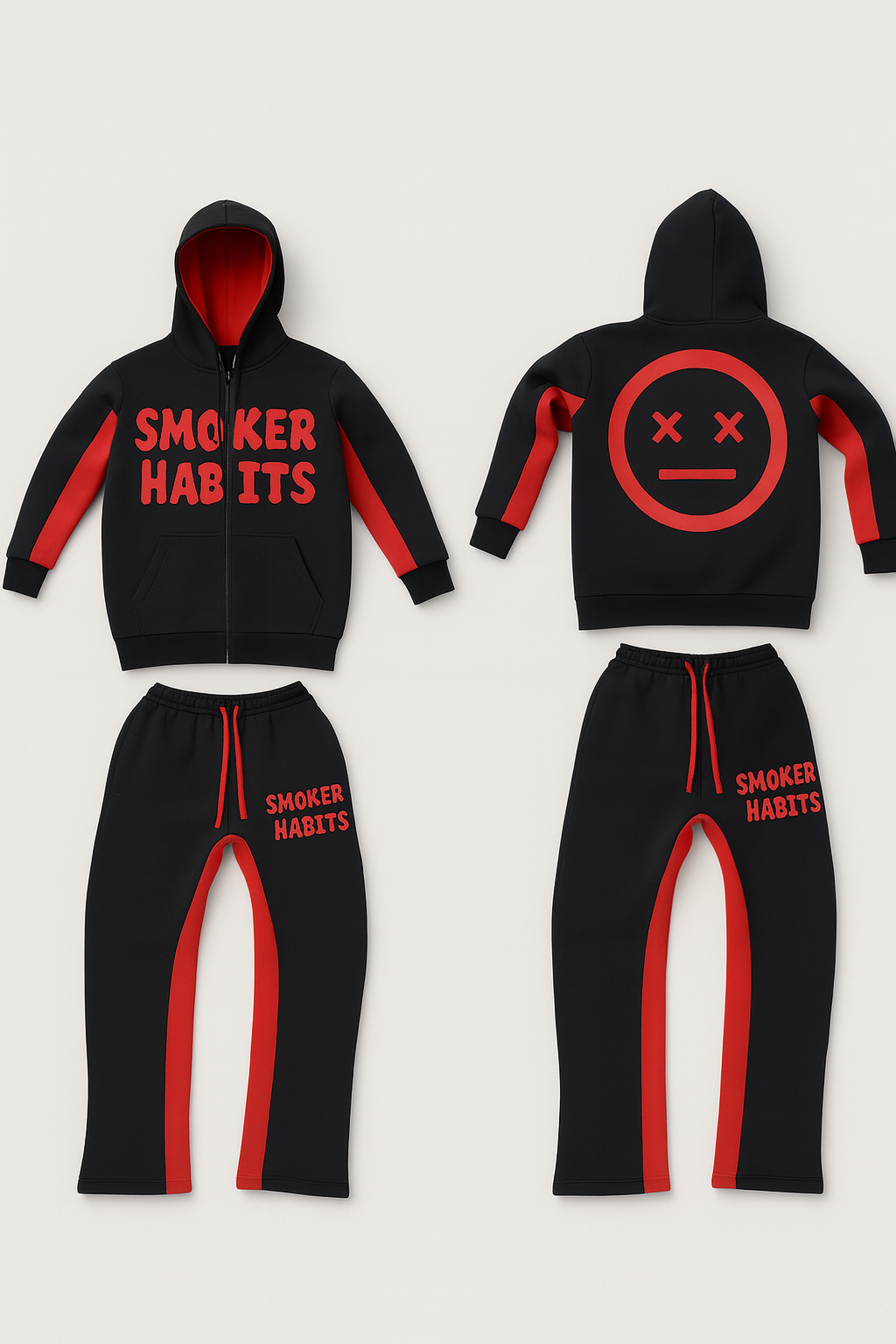 “Black” Distressed Sweatsuit