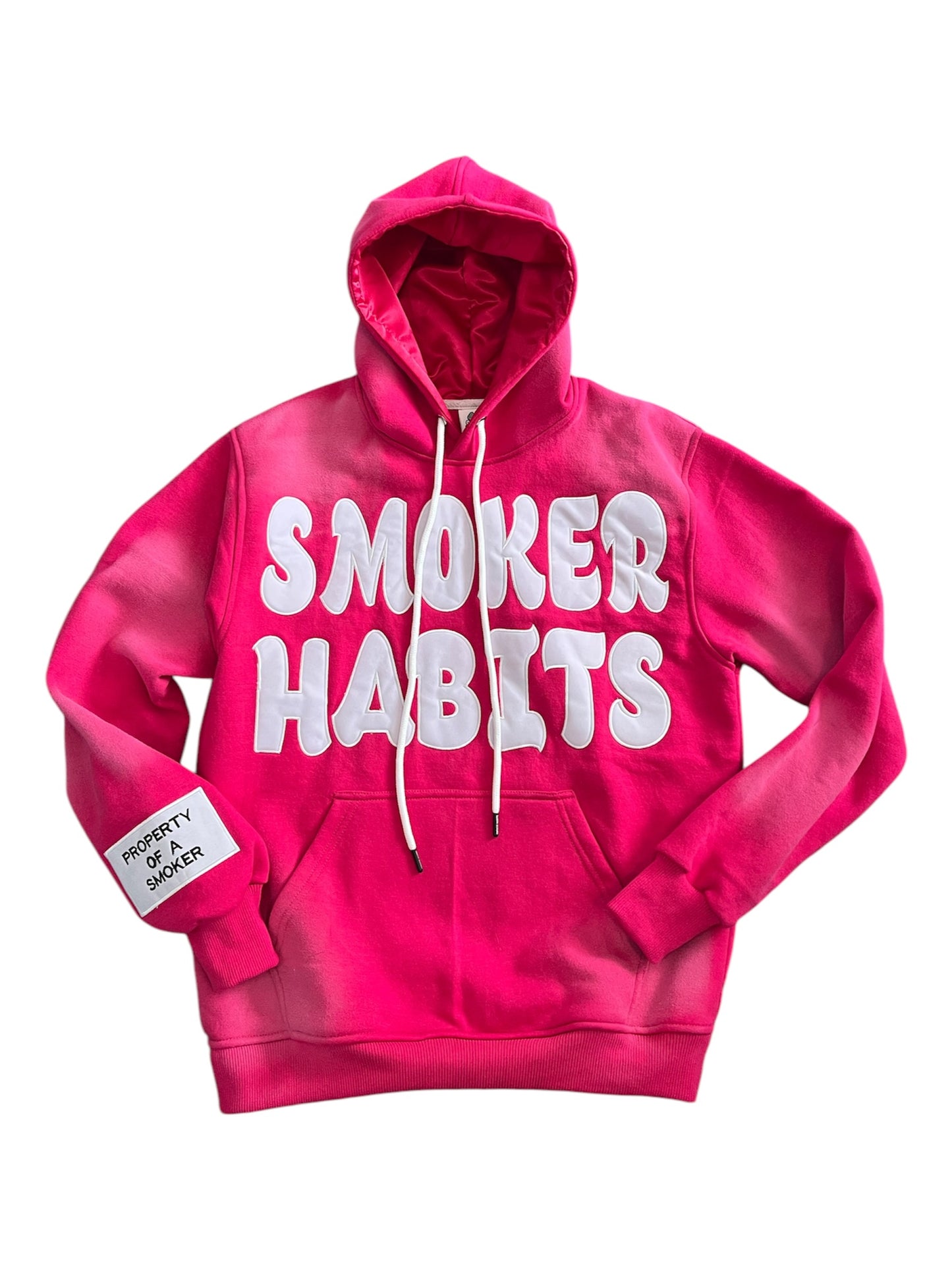 “Property Of A Smoker” Hoodie // Hot Pink