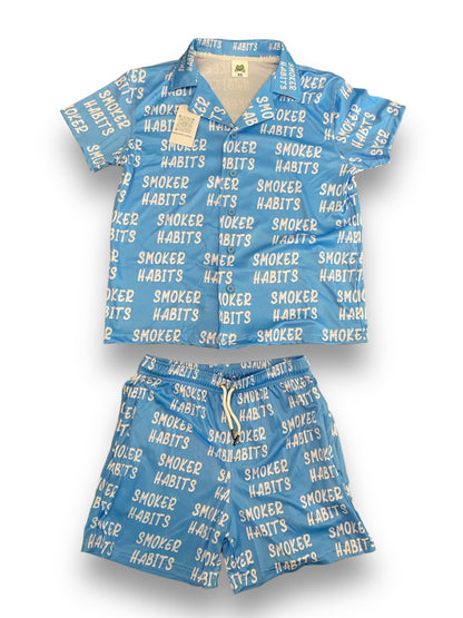 SH Deep Print Vacay Set // Sky Blue